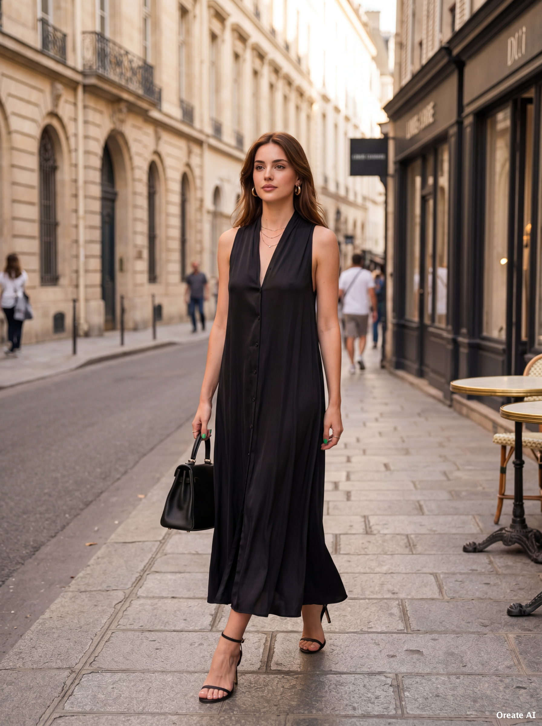 Long Black Shirt Satin Dress