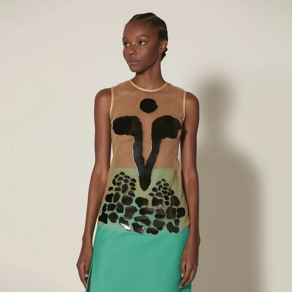 Black See-Through Blouse