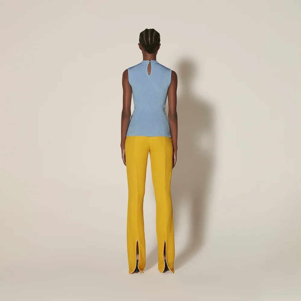 Sleeveless Blue Top