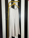 White Loose Cotton Leg Pants