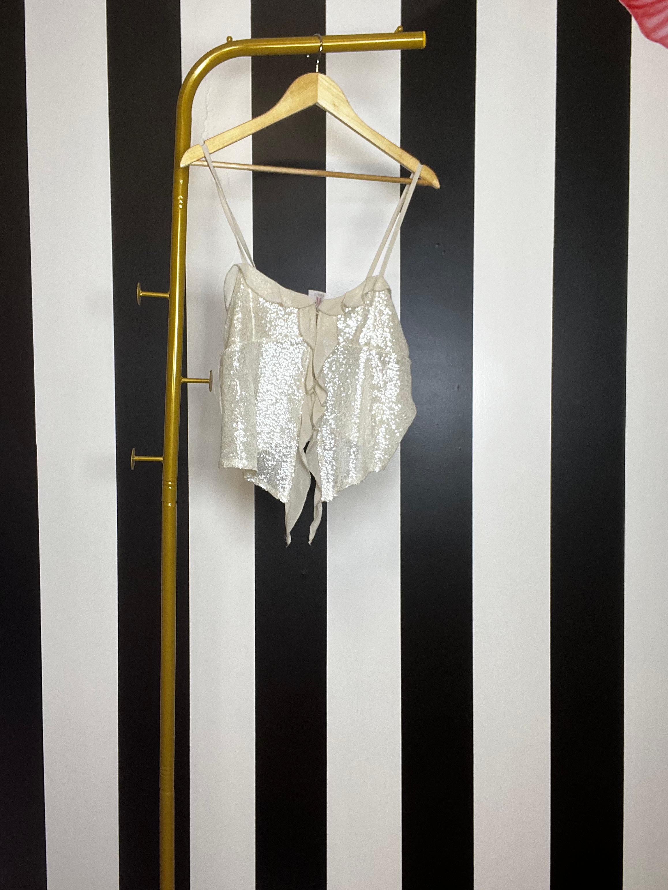 Sequin Bustier OffWhite