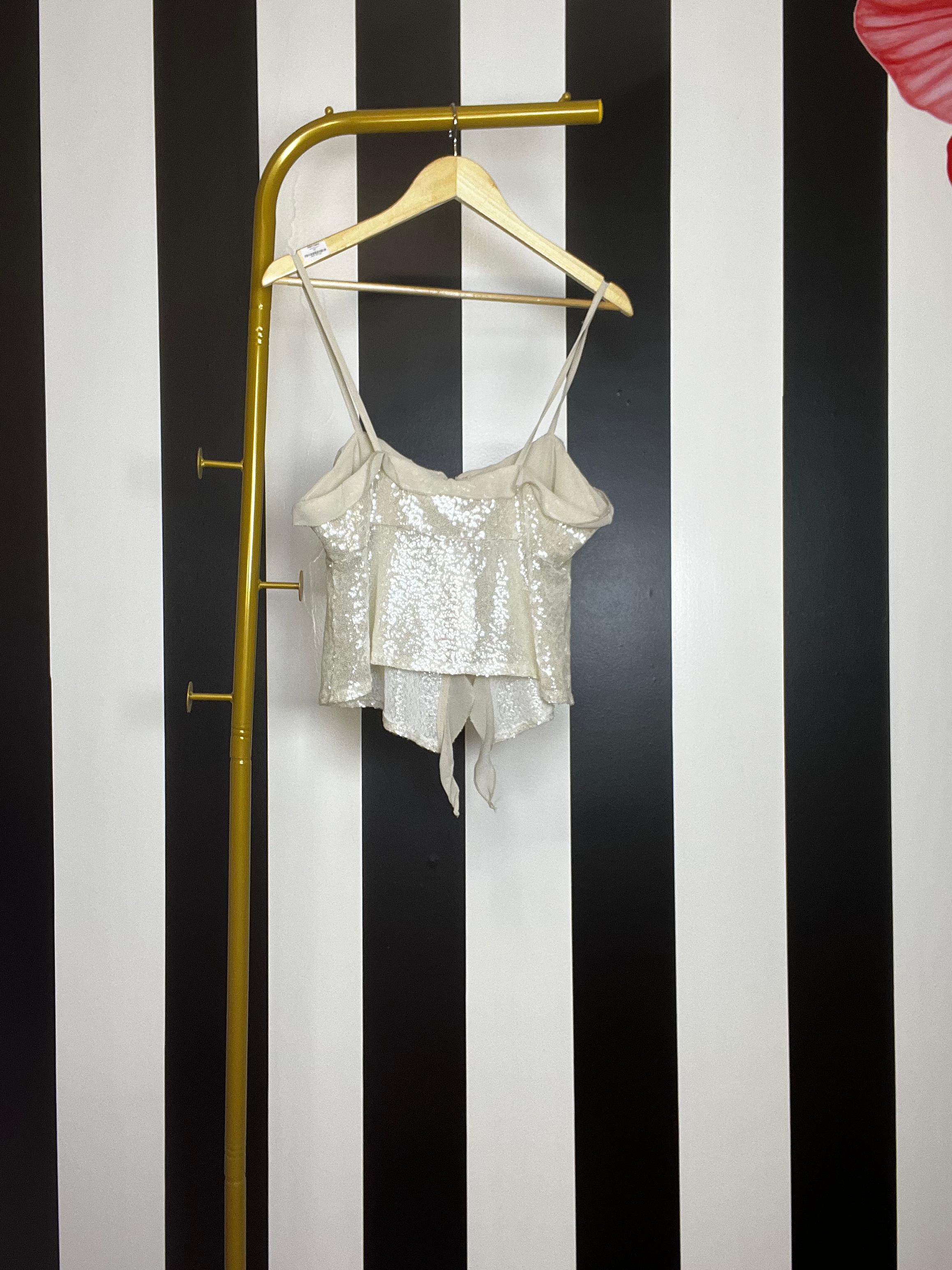 Sequin Bustier OffWhite