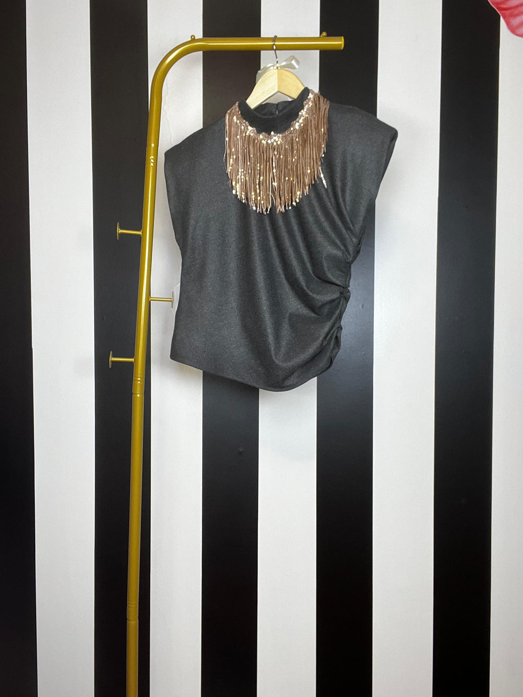 Grey Wool Top