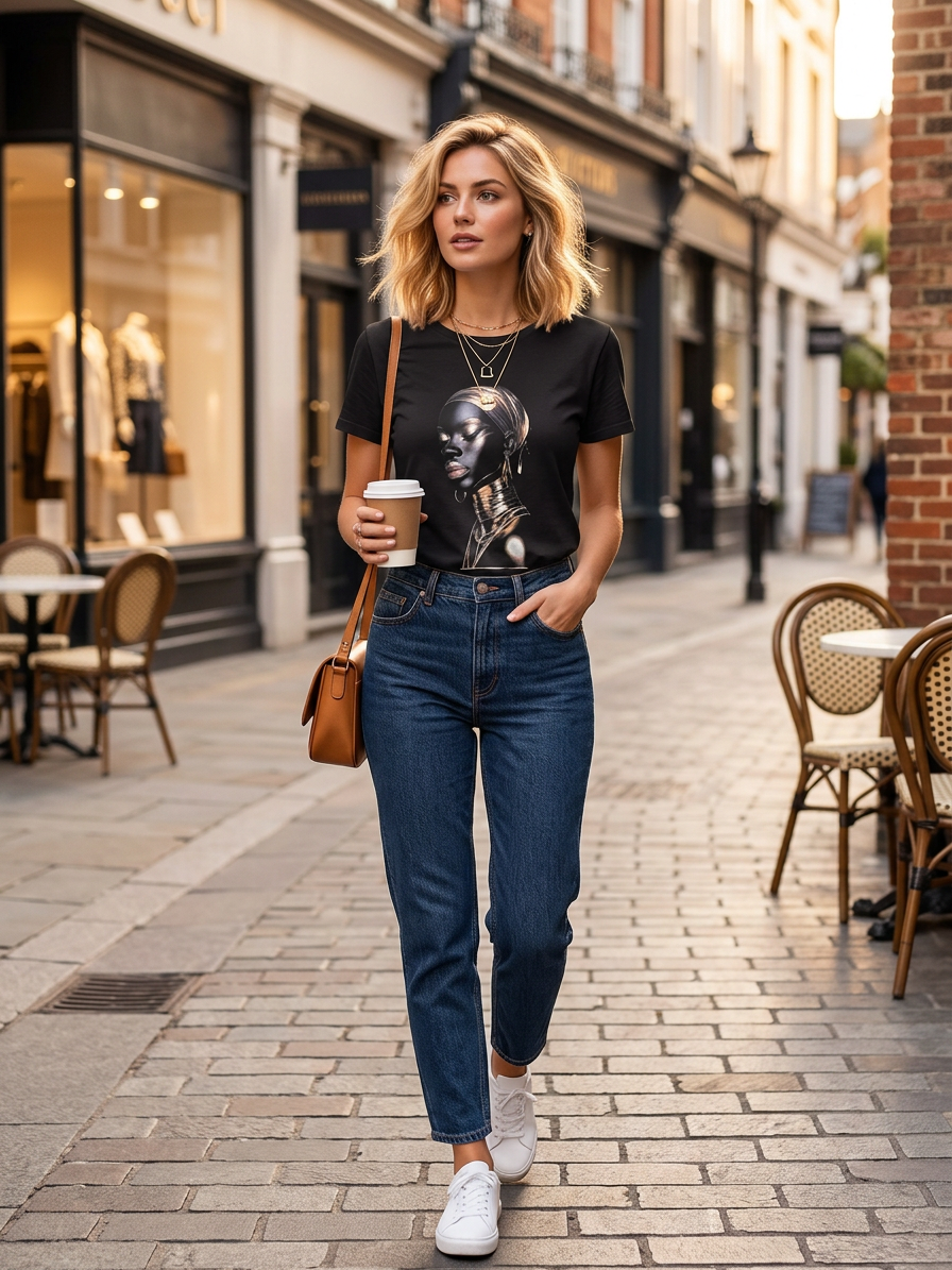 Black face T-Shirt
